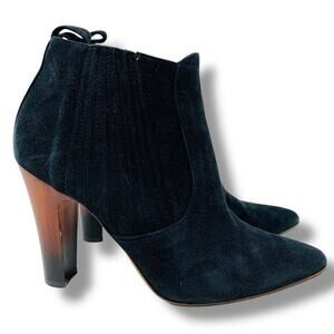JEAN MICHEL CAZABAT pull on suede ankle booties boots with Ombre Heel 37 US 7
